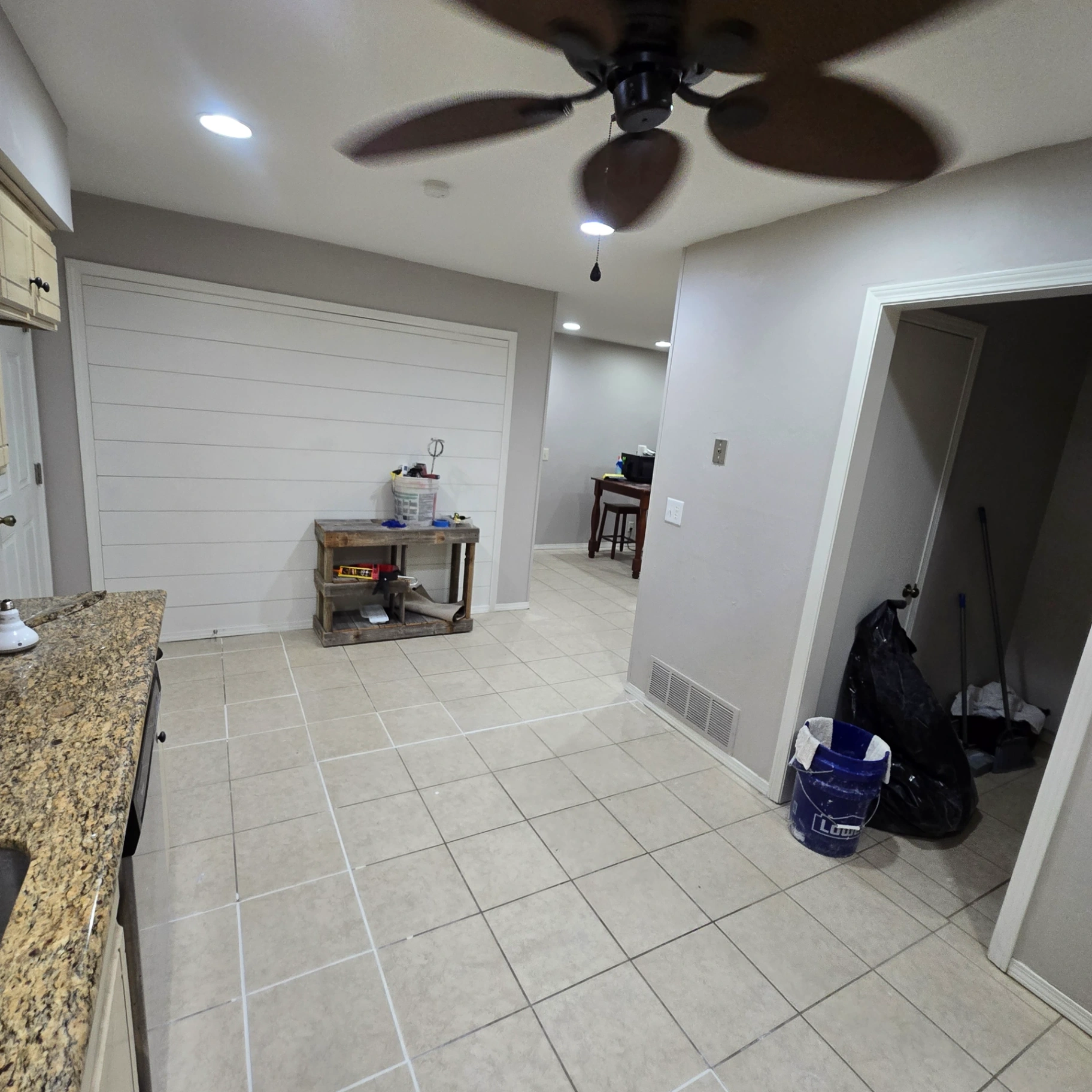 Professional workspace setup for furniture assembly in Stillwater, OK