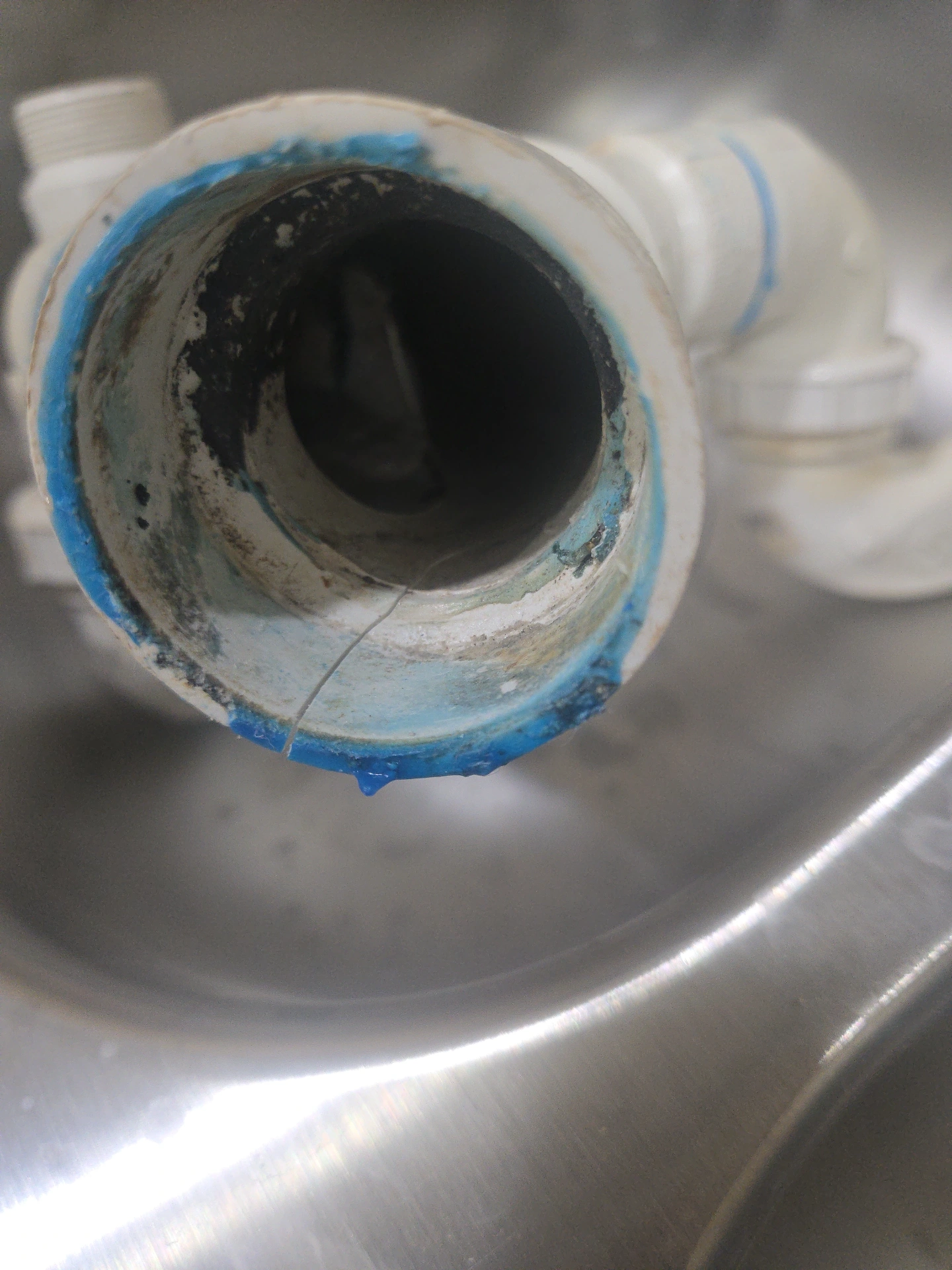 Clogged drain PVC pipe repair by Stillwater Handymen LLC