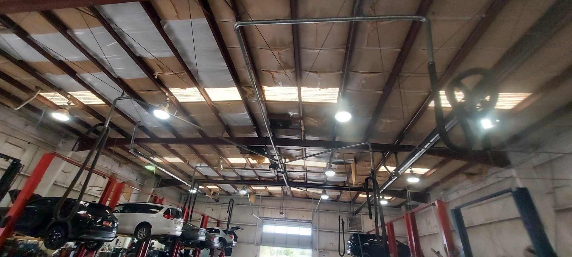 Commercial drywall installation with metal framing in Stillwater business